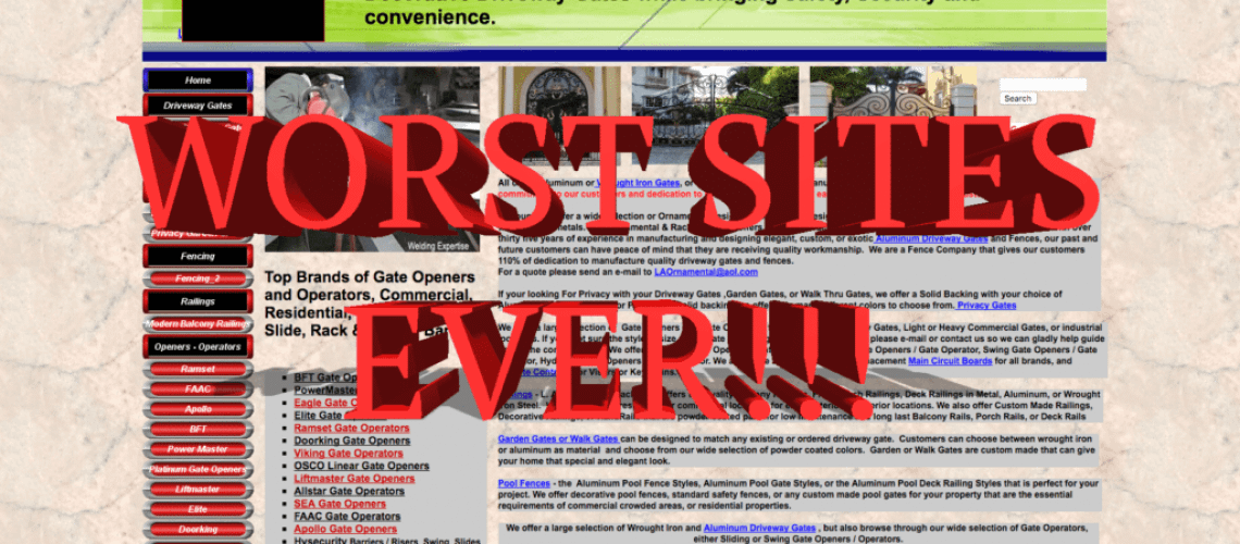 Worst Design Websites